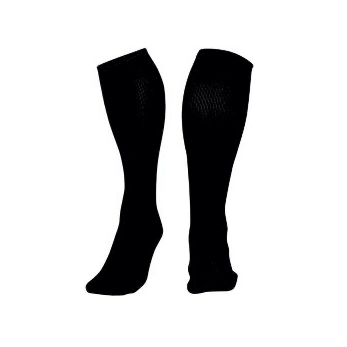 Rawlings performance over-the-calf baseball socks in black with ribbed construction for secure fit and on-field comfort.