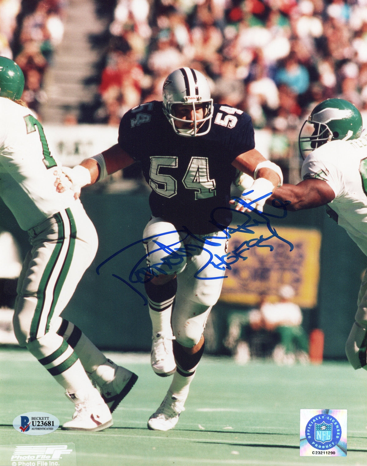 Randy White Autographed Dallas Cowboys 8x10 Photo W/ HOF 94 Beckett Authenticated