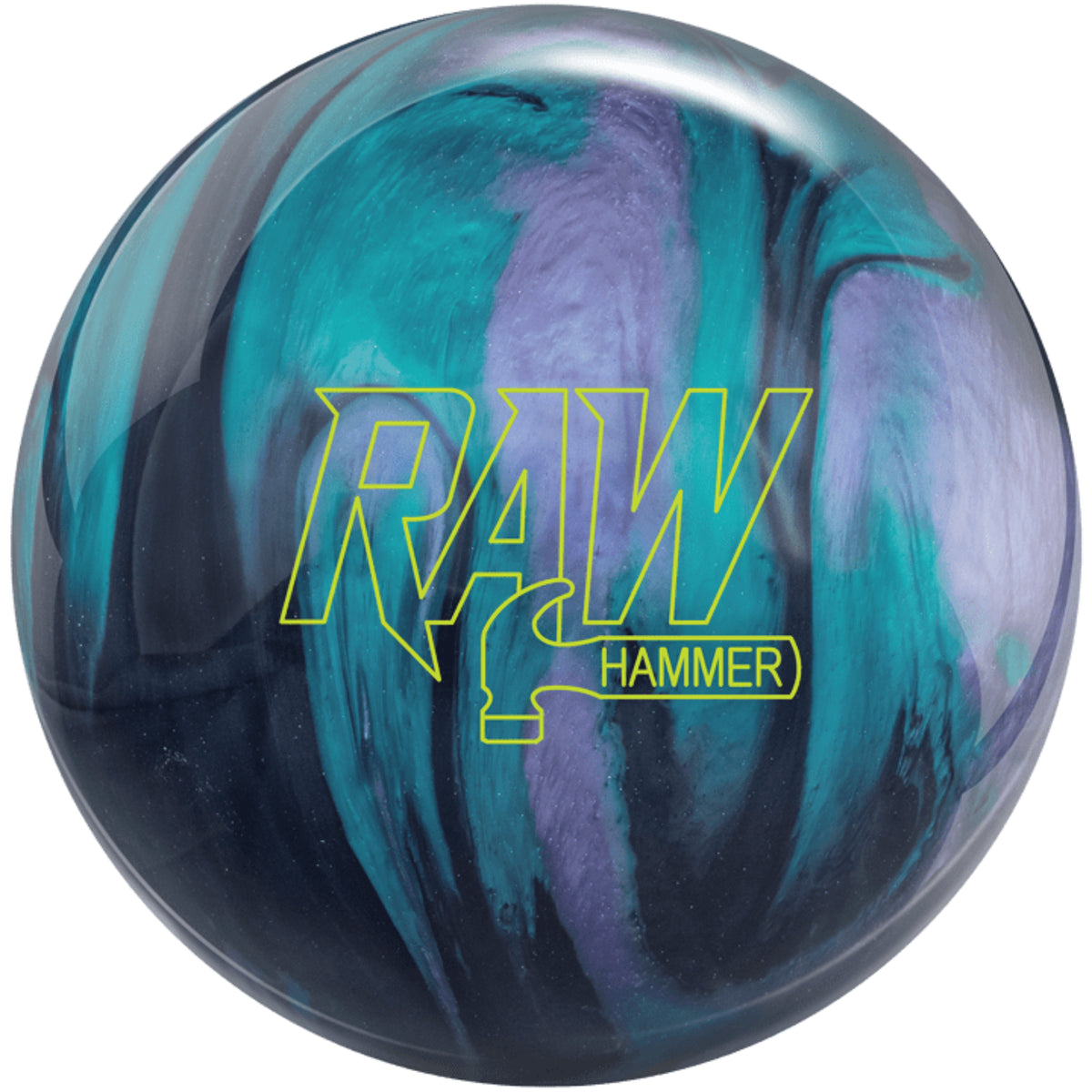 Hammer Raw Hammer Black Purple Teal PRE-DRILLED Bowling Ball
