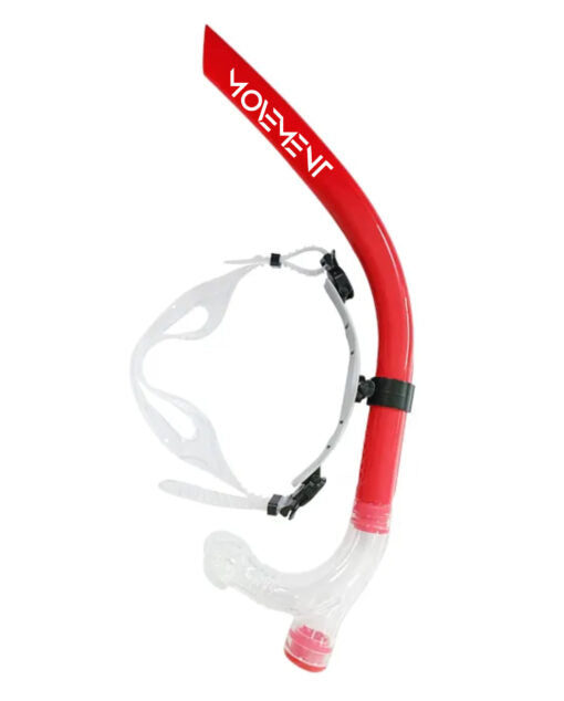 Movement Velocity Center Mount Swim Snorkel in Red - Front View