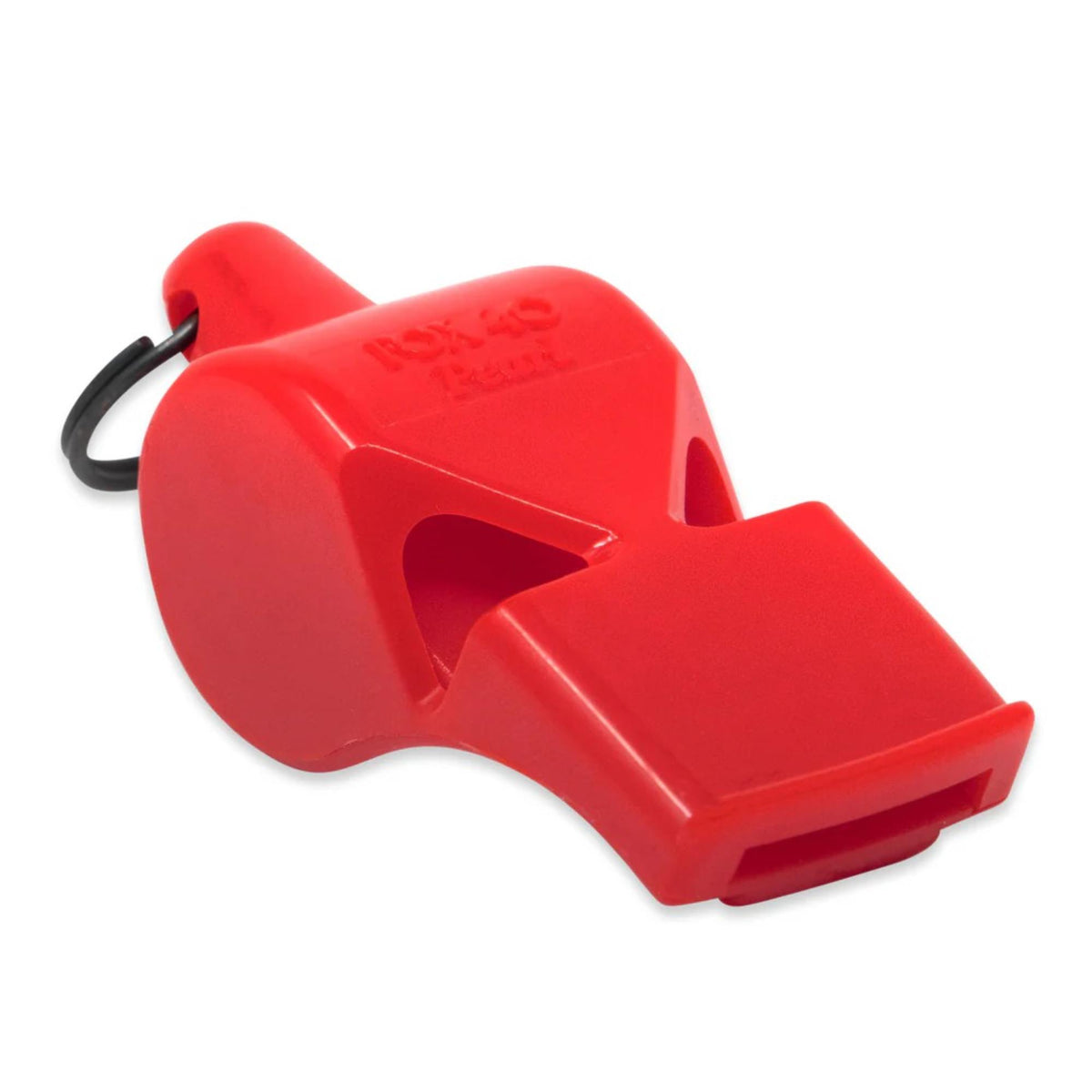 Compact safety whistle with key ring attachment, designed for dependable signaling in emergency and outdoor situations.