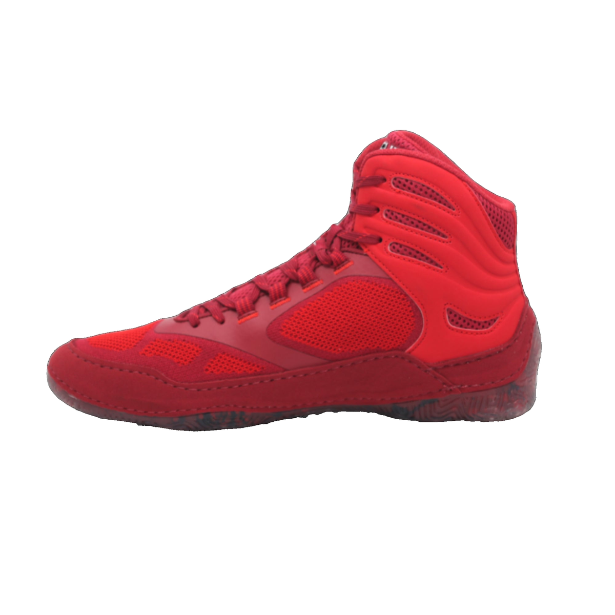 ScrapLife Endurance Wrestling Shoe in Burgundy/Red - side view