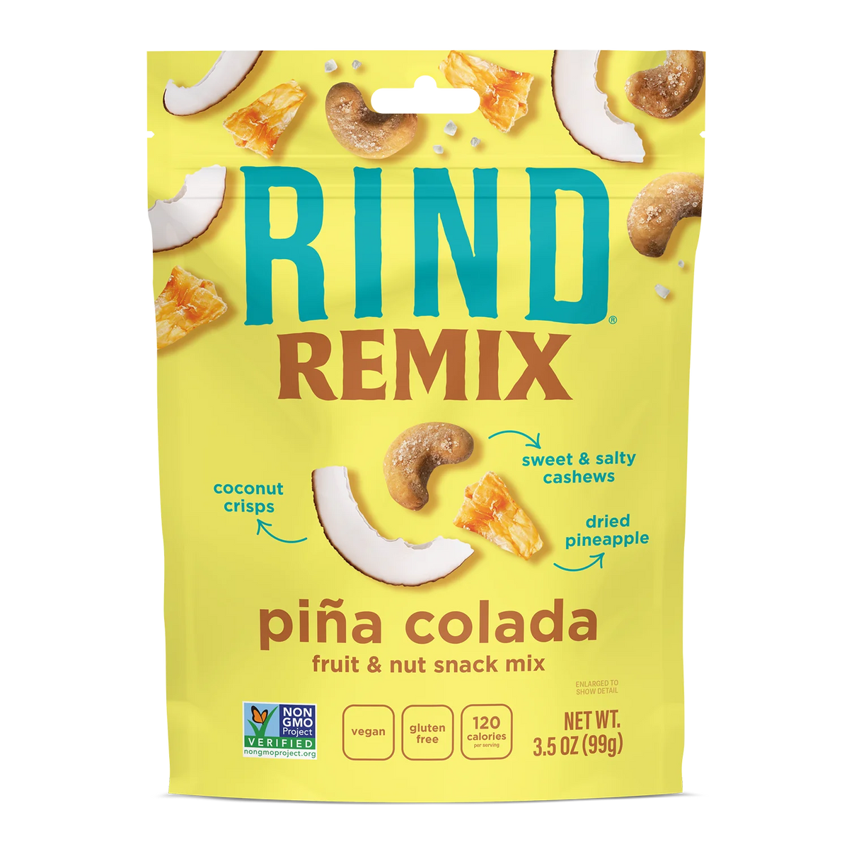 Rind Snacks Pina Colada Snack Mix, 3.5 oz (Case of 6)