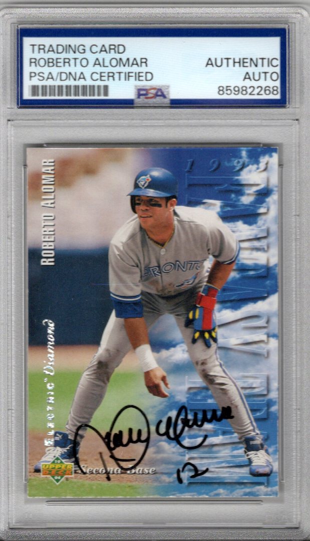 Roberto Alomar Autographed Toronto Blue Jays 1994 Upper Deck Card #35 PSA AUTHENTIC AUTO
