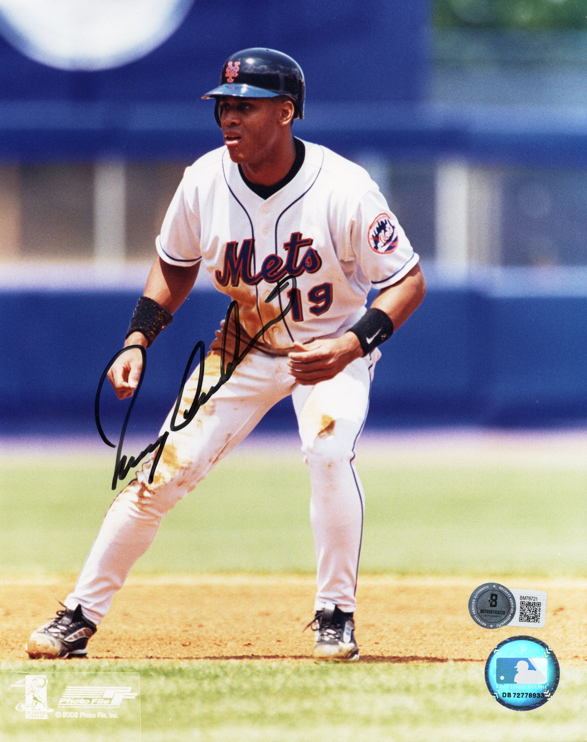 Roger Cedeno Autographed New York Mets 8x10 Photo Beckett Authenticated #2