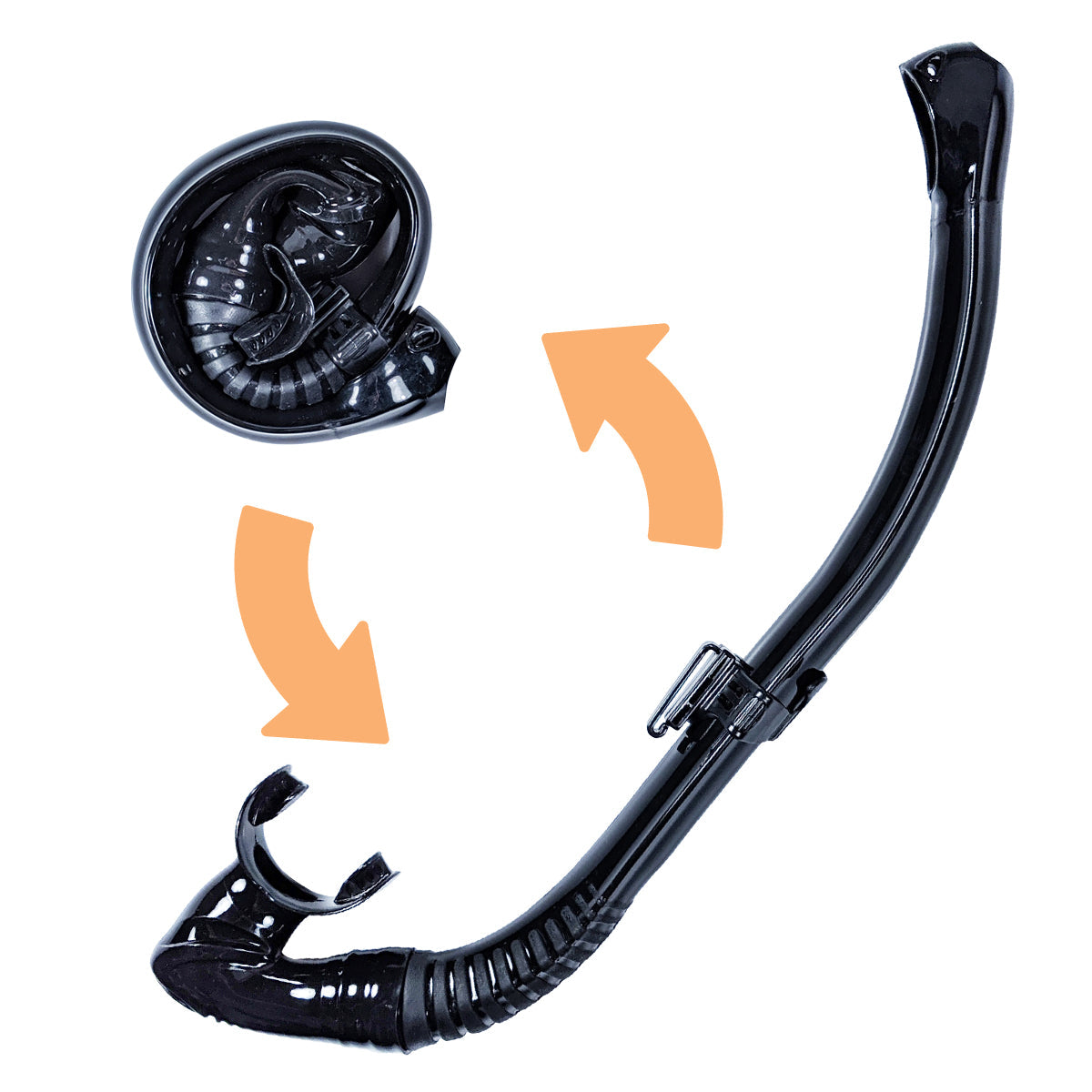 Tilos Spiral Foldable Freediving Backup Snorkel