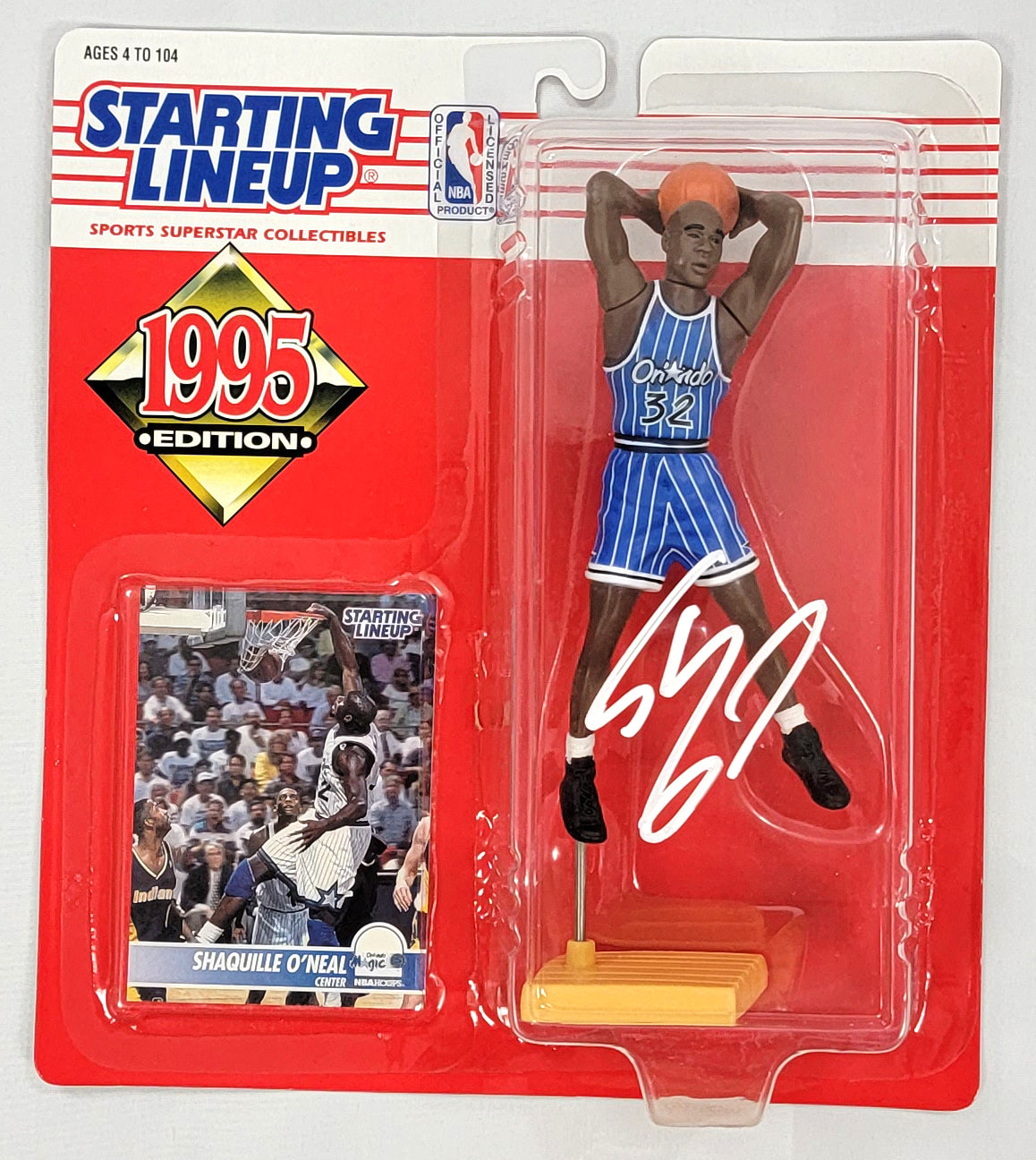 Shaquille O'Neal Autographed Orlando Magic 1995 Starting Lineup Beckett Witnessed