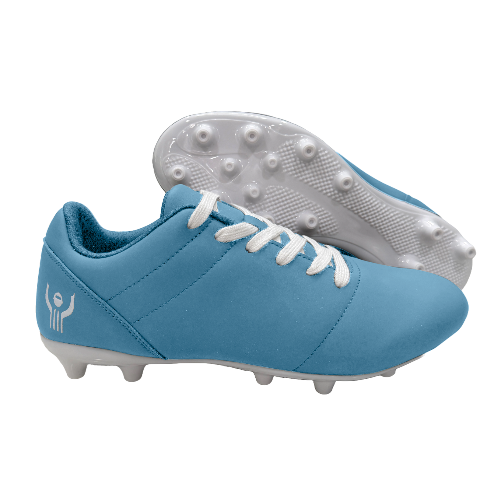Great Call Athletics Courage Soccer Shoe in Powder Blue - pair with cleat plate