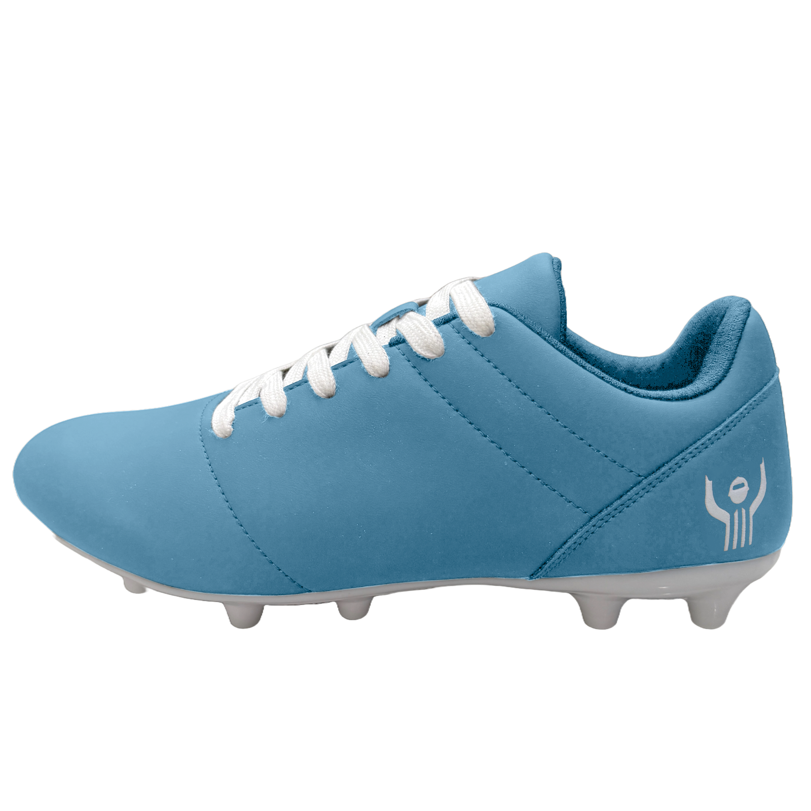 Great Call Athletics Courage Soccer Shoe in Powder Blue - medial side view