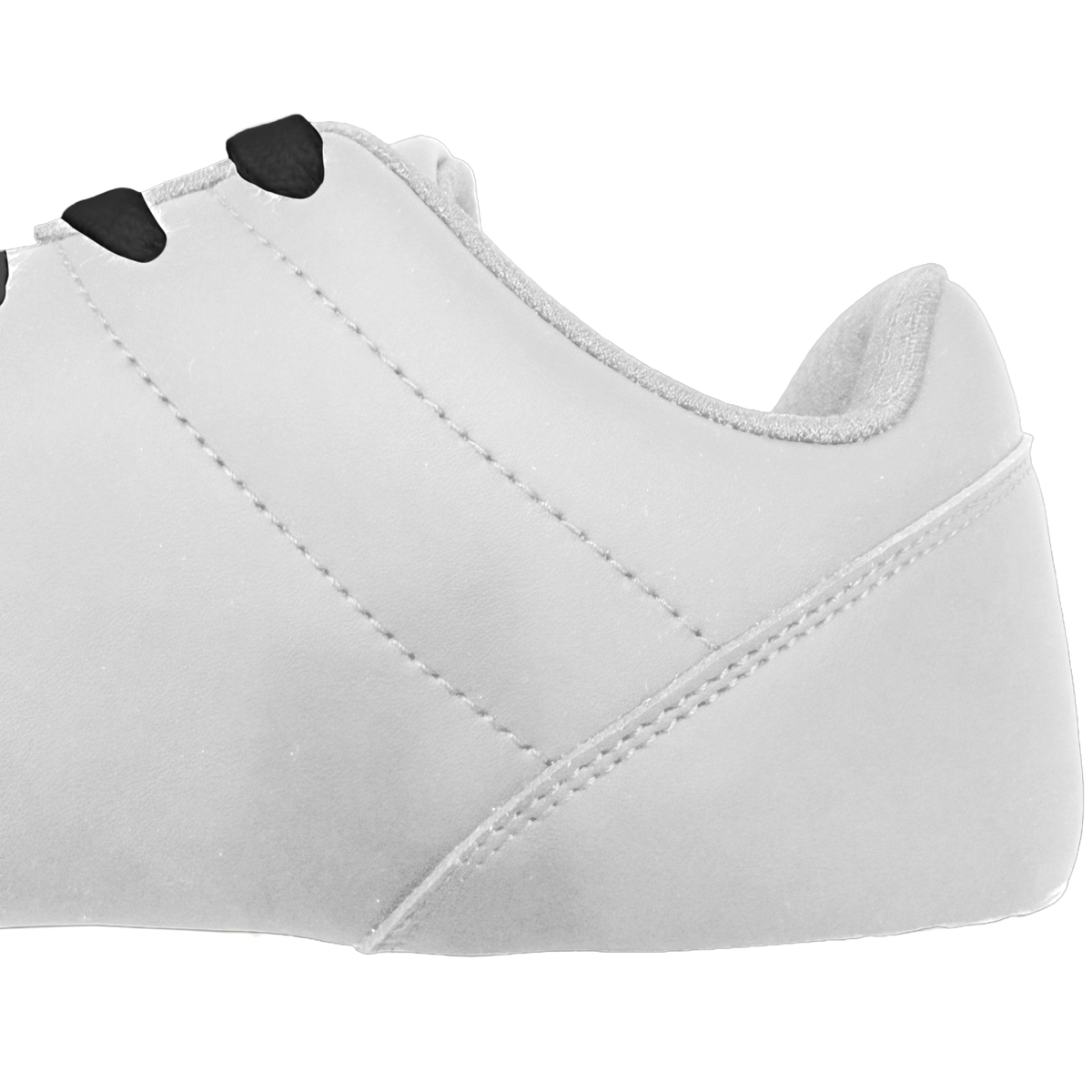 Great Call Athletics Courage Soccer Shoe in White - heel stitching detail