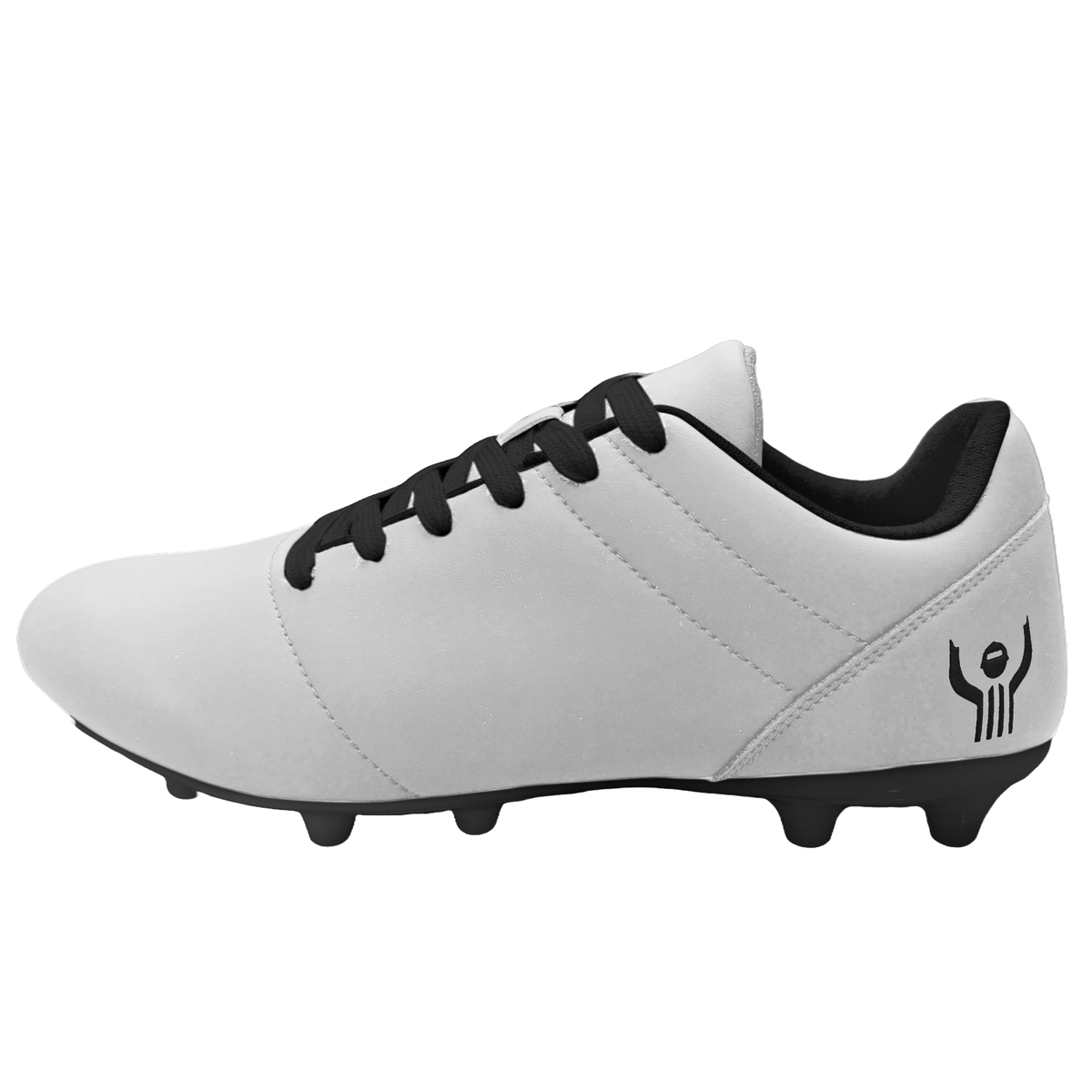 Great Call Athletics Courage Soccer Shoe in White - medial side view