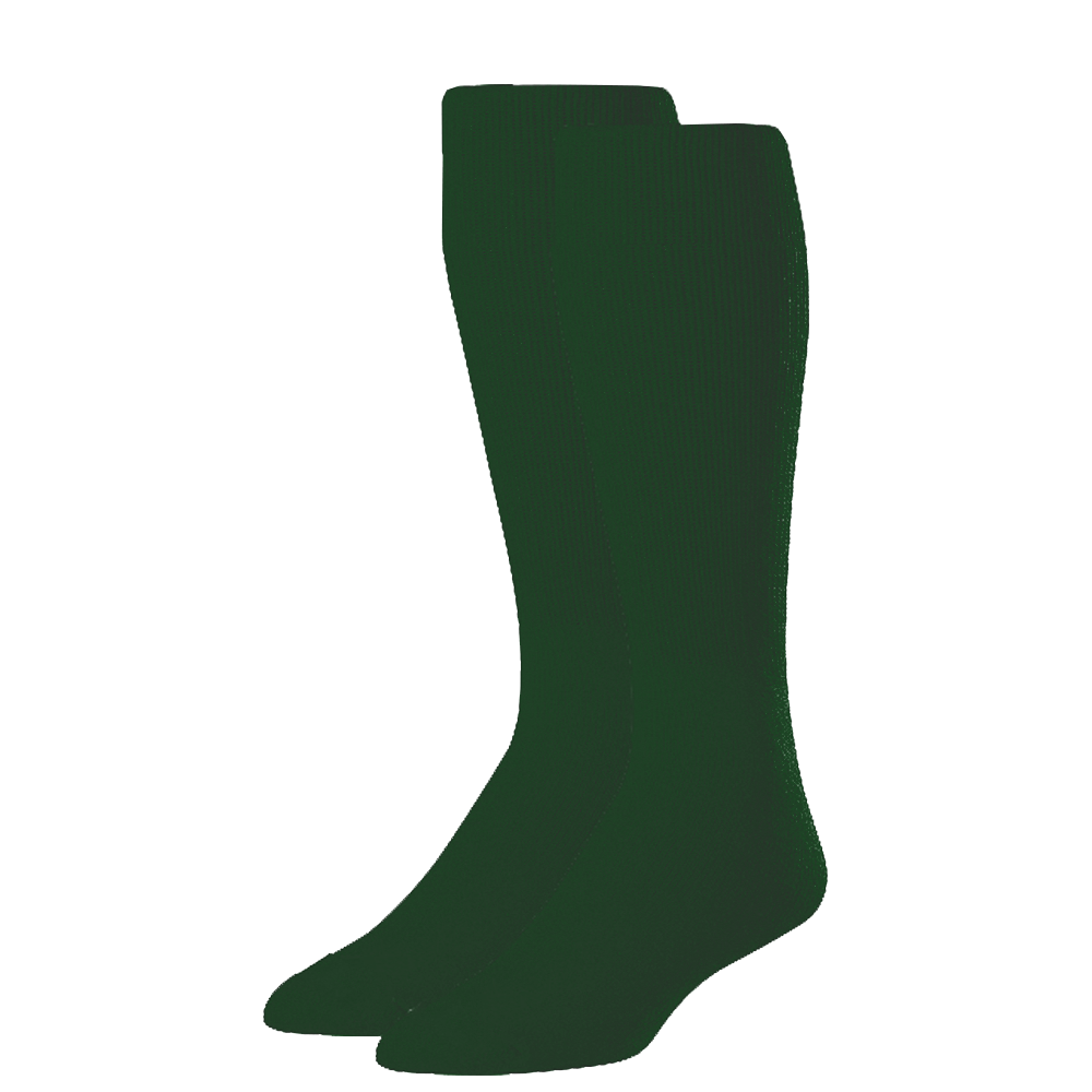 Rawlings baseball socks two-pair pack designed for baseball or softball with ribbed over-the-calf fit and Rawlings logo on the foot.