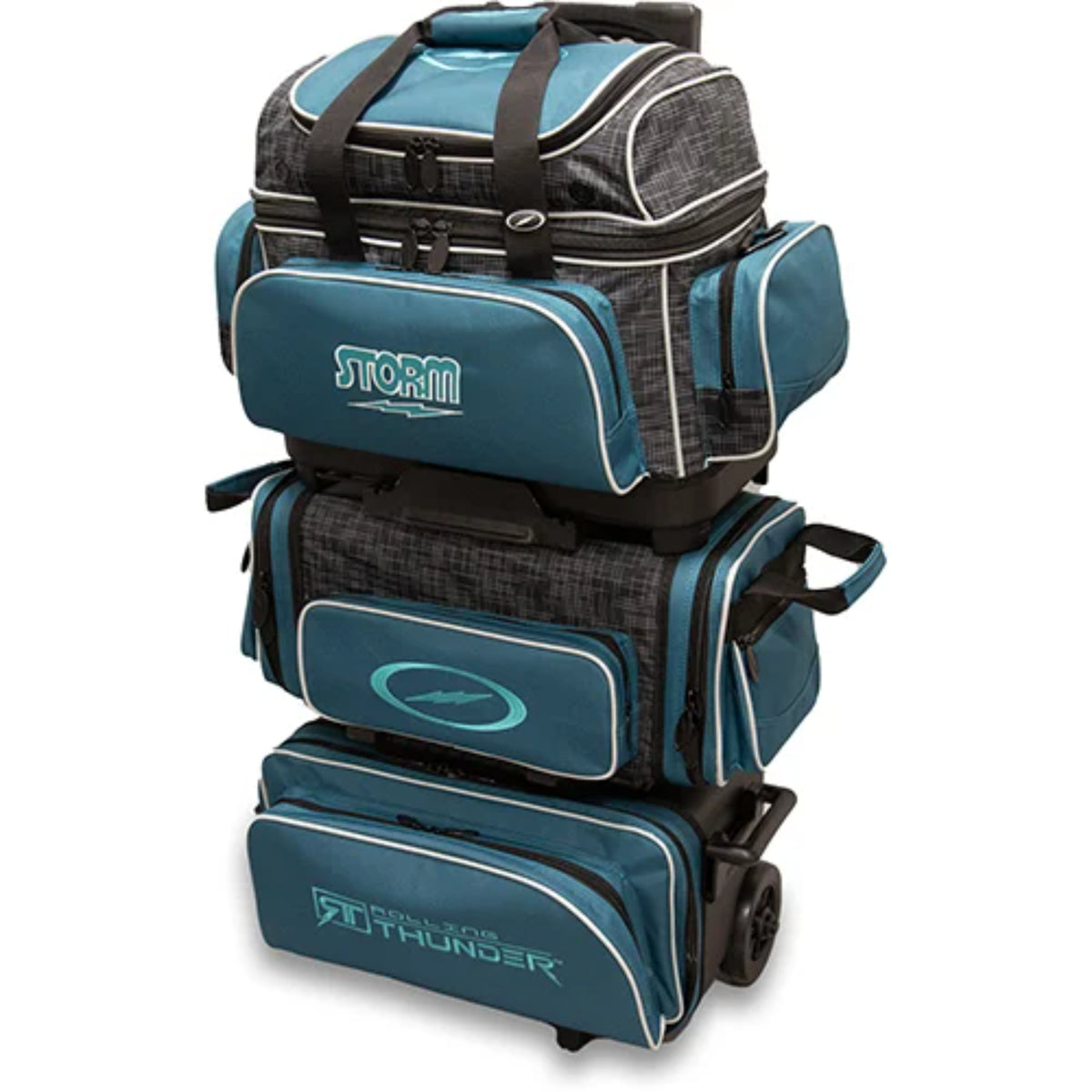 Storm 6 Ball Rolling Thunder Steel Blue Black Bowling Bag