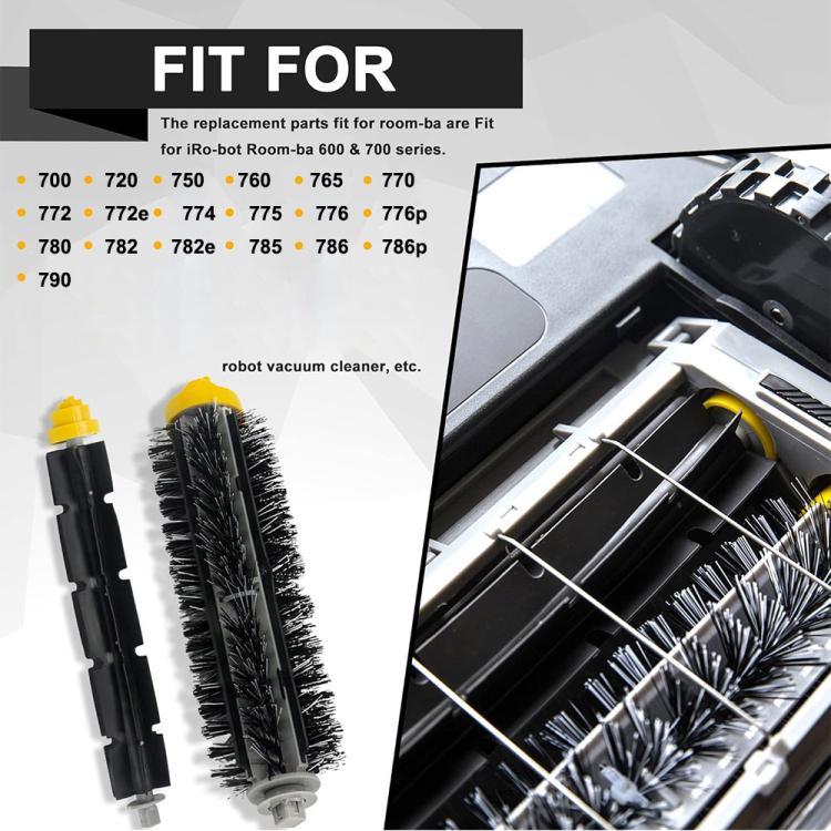 JUNSUNMAY Sweeper Main Clean Brush for iRobot Roomba 700 Series, 1pcs Main Clean Brush, 2pcs Main Clean Brush - View 3