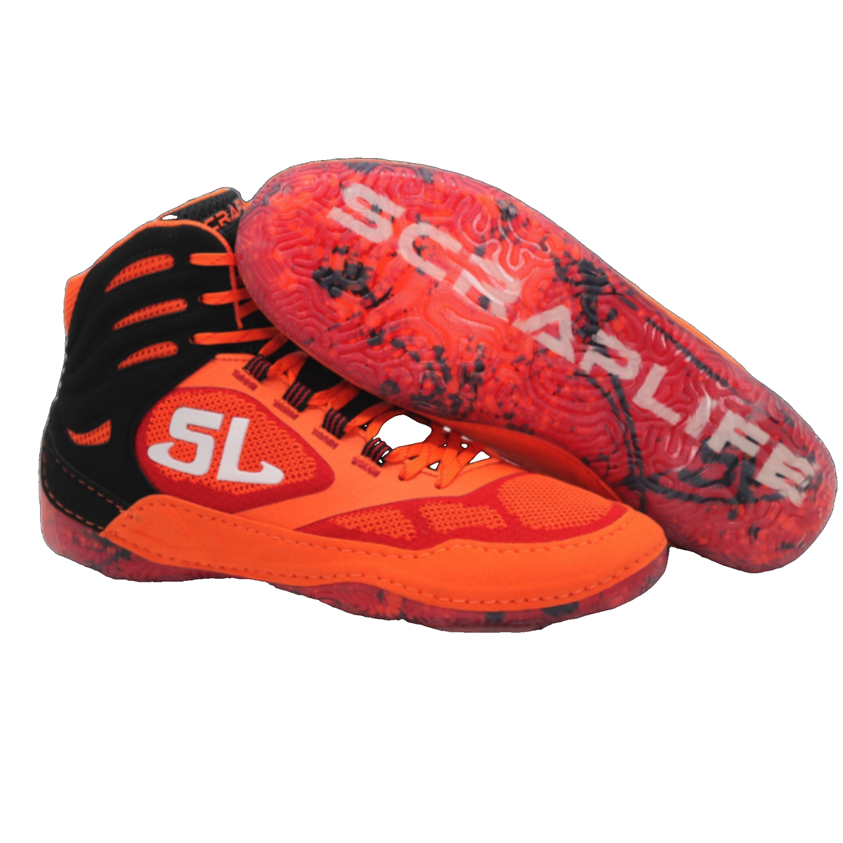 ScrapLife Endurance Wrestling Shoe in Orange/Black - pair view