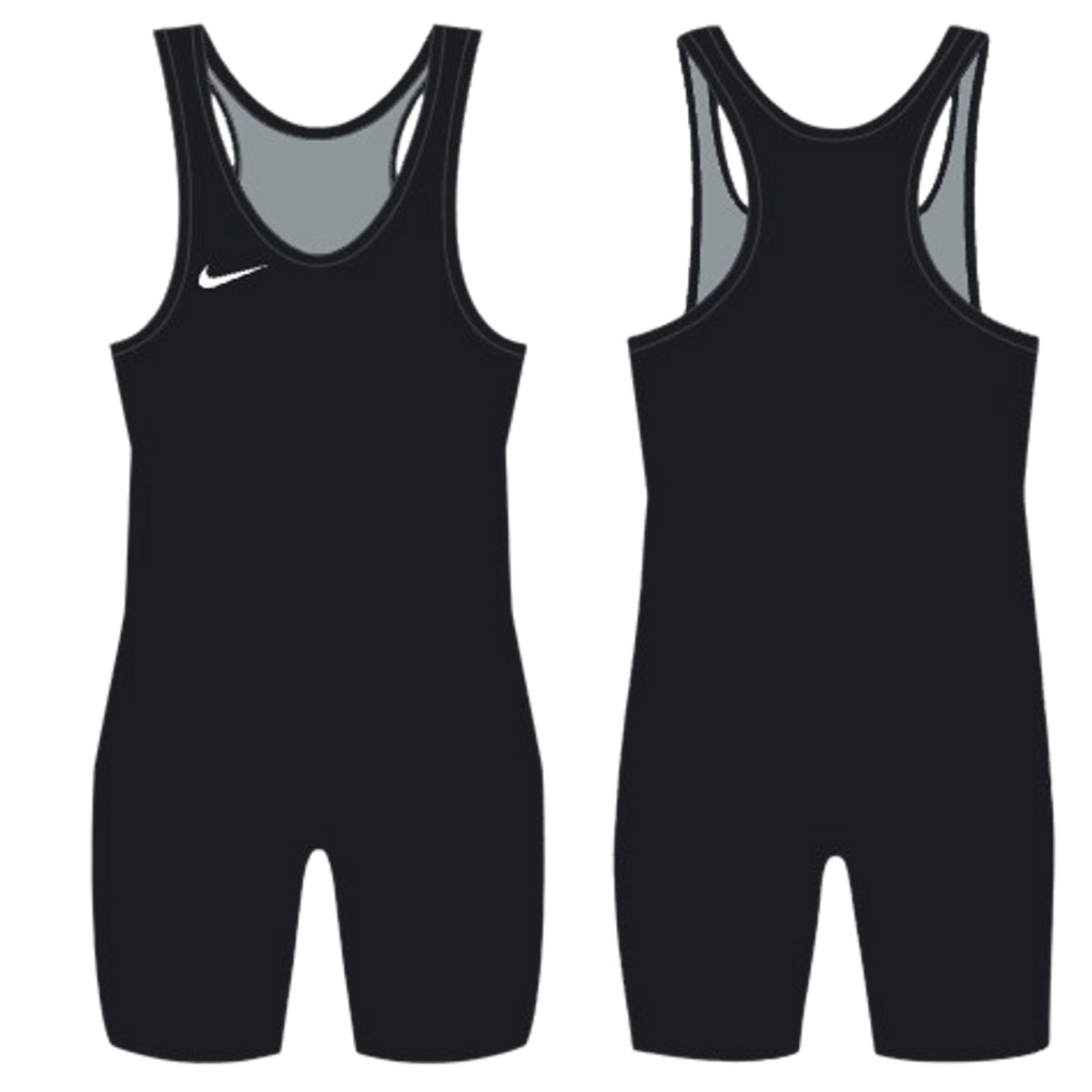Nike Savage 2`Black/White Wrestling Singlet
