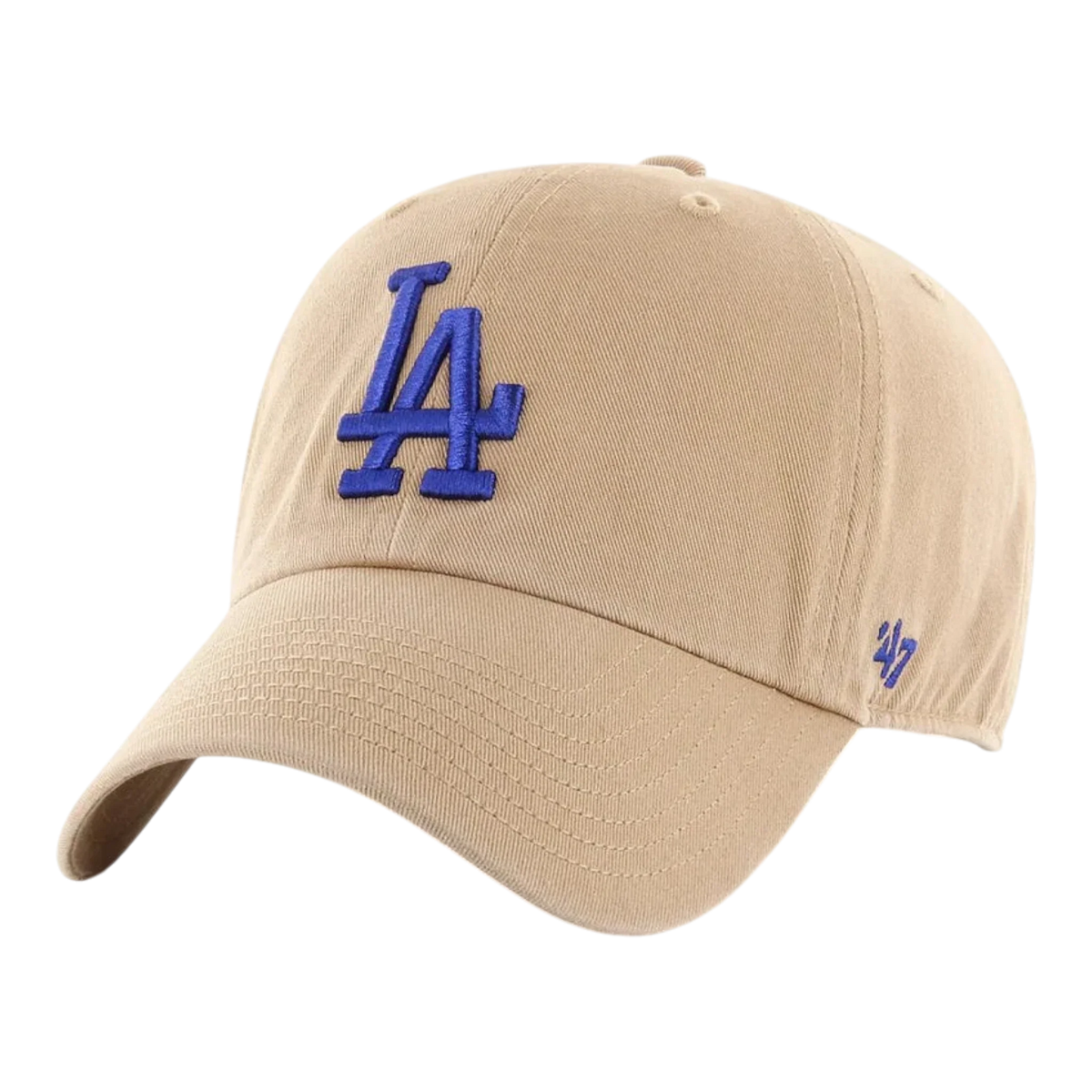 47 Brand Clean Up Los Angeles Dodgers Men's Strapback Hat — Khaki Adjustable Cap