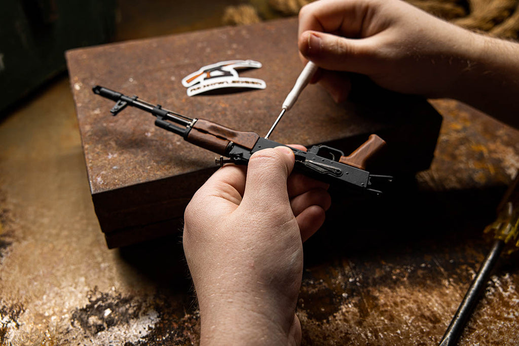 1/3 Scale Die Cast AK47 Model Rifle, Black - View 4