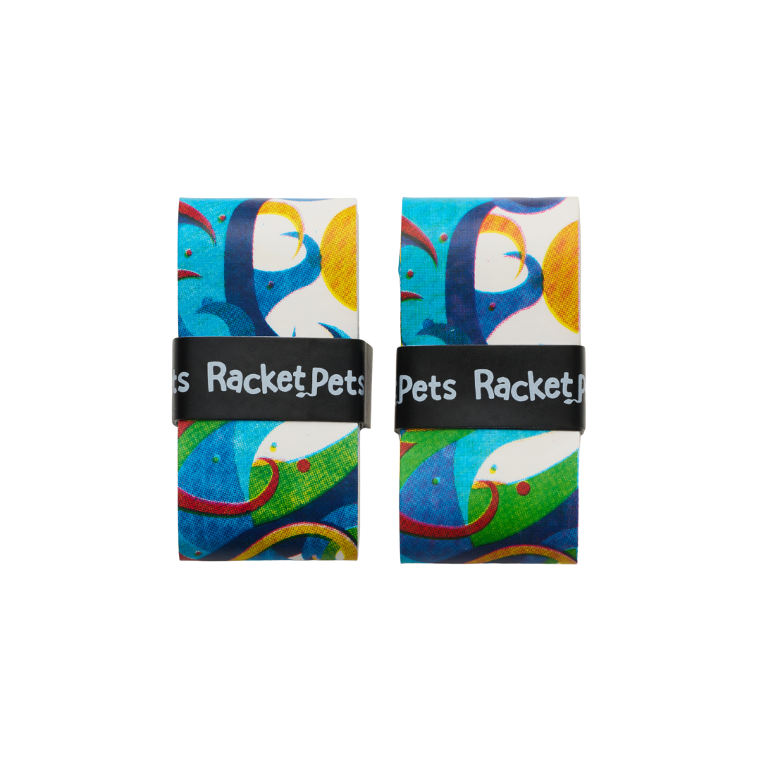 Racket Pets Tennis Overgrip 2 Pack, Animal Print in Sea Life - Front View