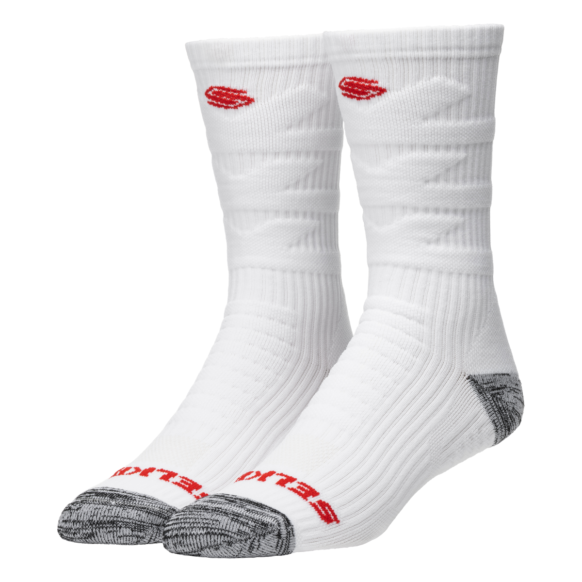 Selkirk Courtlock Crew Pickleball Sock in Chalk/Red - primary view