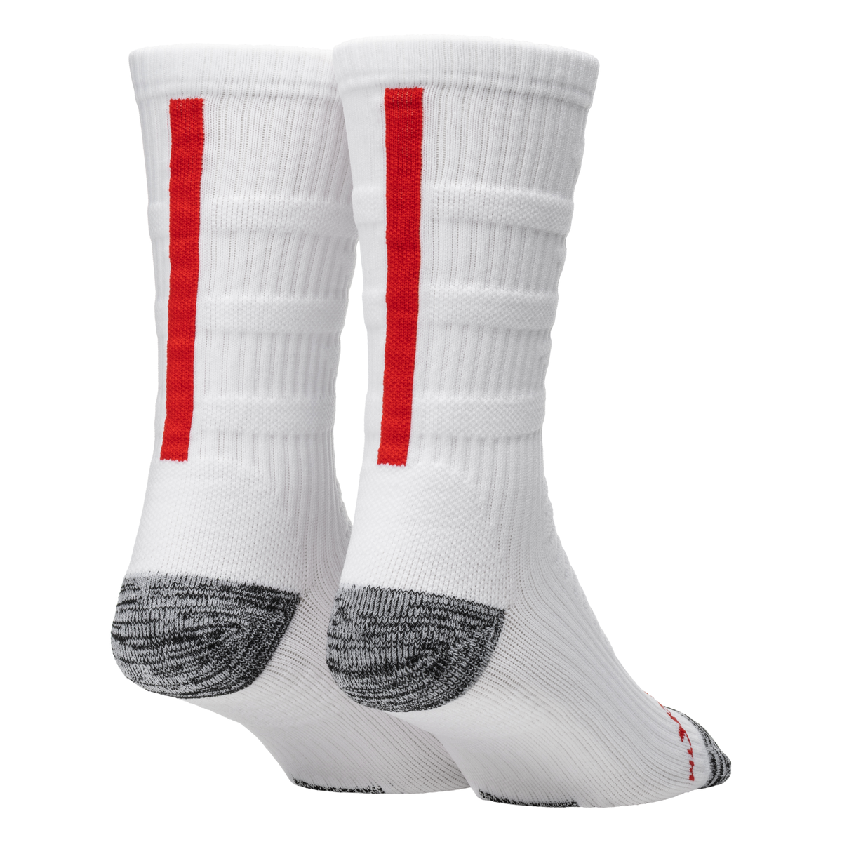Selkirk Courtlock Crew Pickleball Sock in Chalk/Red - detail view