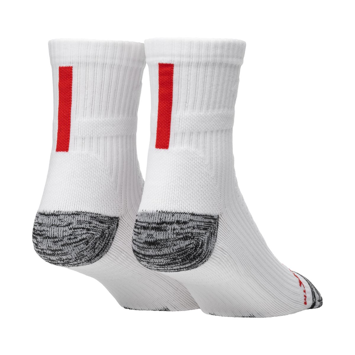 Selkirk Courtlock Quarter Pickleball Sock in Chalk/Red - detail view
