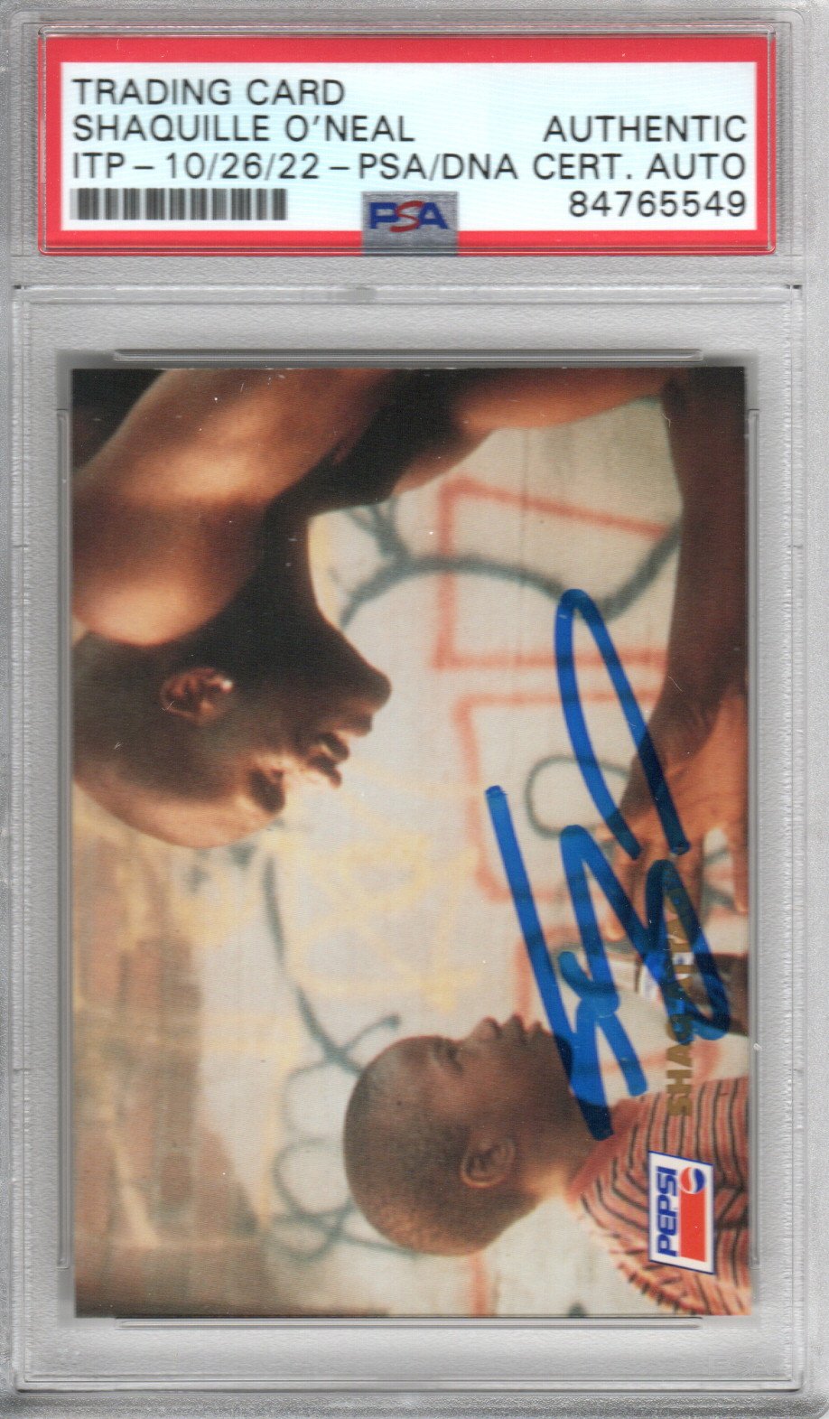 Shaquille O'Neal Autographed Orlando Magic Encapsulated 1993 Sky Box Shaq Attaq #3 Rookie Card PSA ITP AUTHENTIC