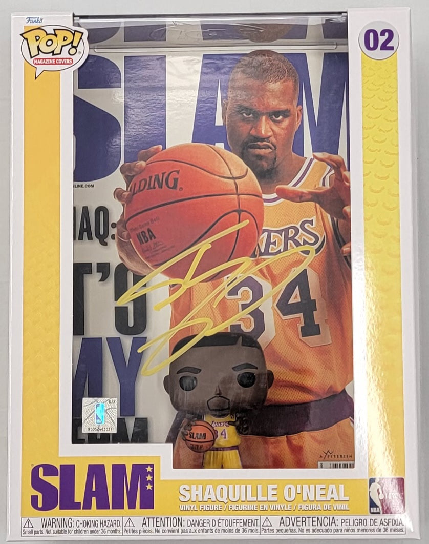 Shaquille O'Neal Autographed Los Angeles Lakers Slam Funko Pop PSA/DNA ITP Yellow