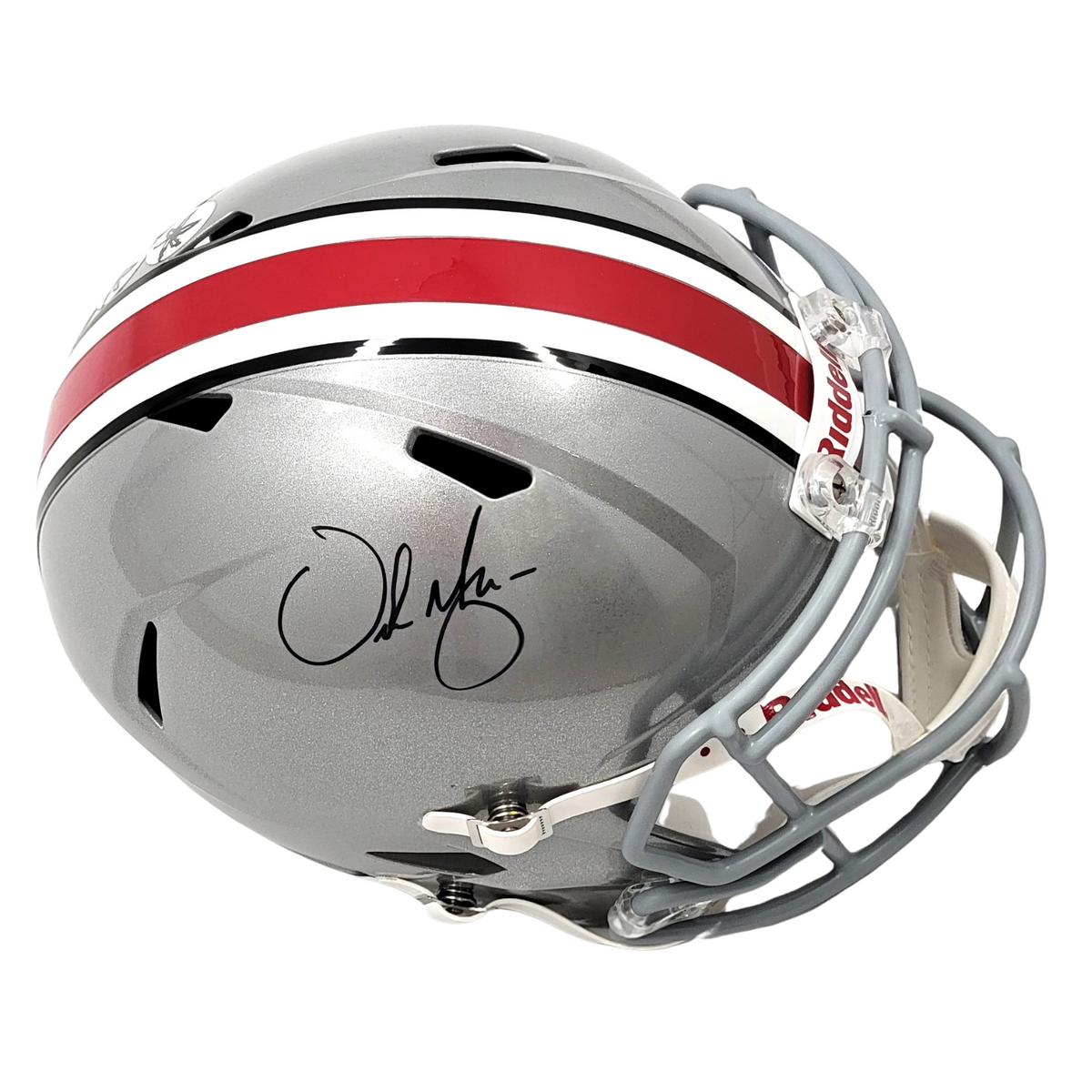 Urban Meyer Autographed Ohio State Buckeyes Riddell Replica Speed Helmet Beckett Witness