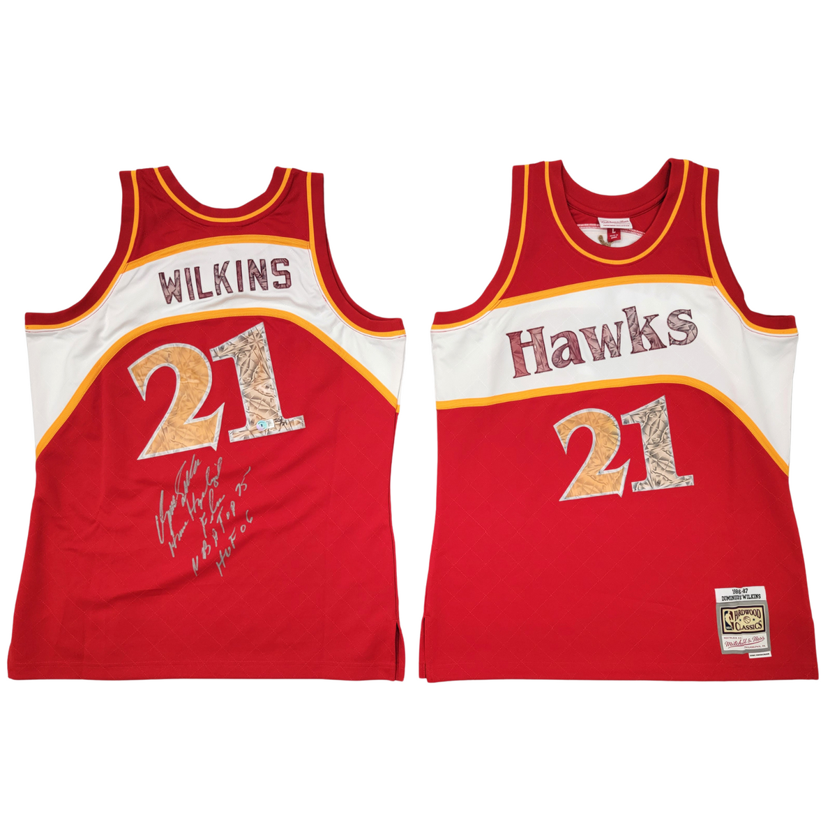 Dominique Wilkins Autographed Atlanta Hawks LTD ED 1986-87 Mitchell & Ness Swingman Jersey Beckett Witnessed