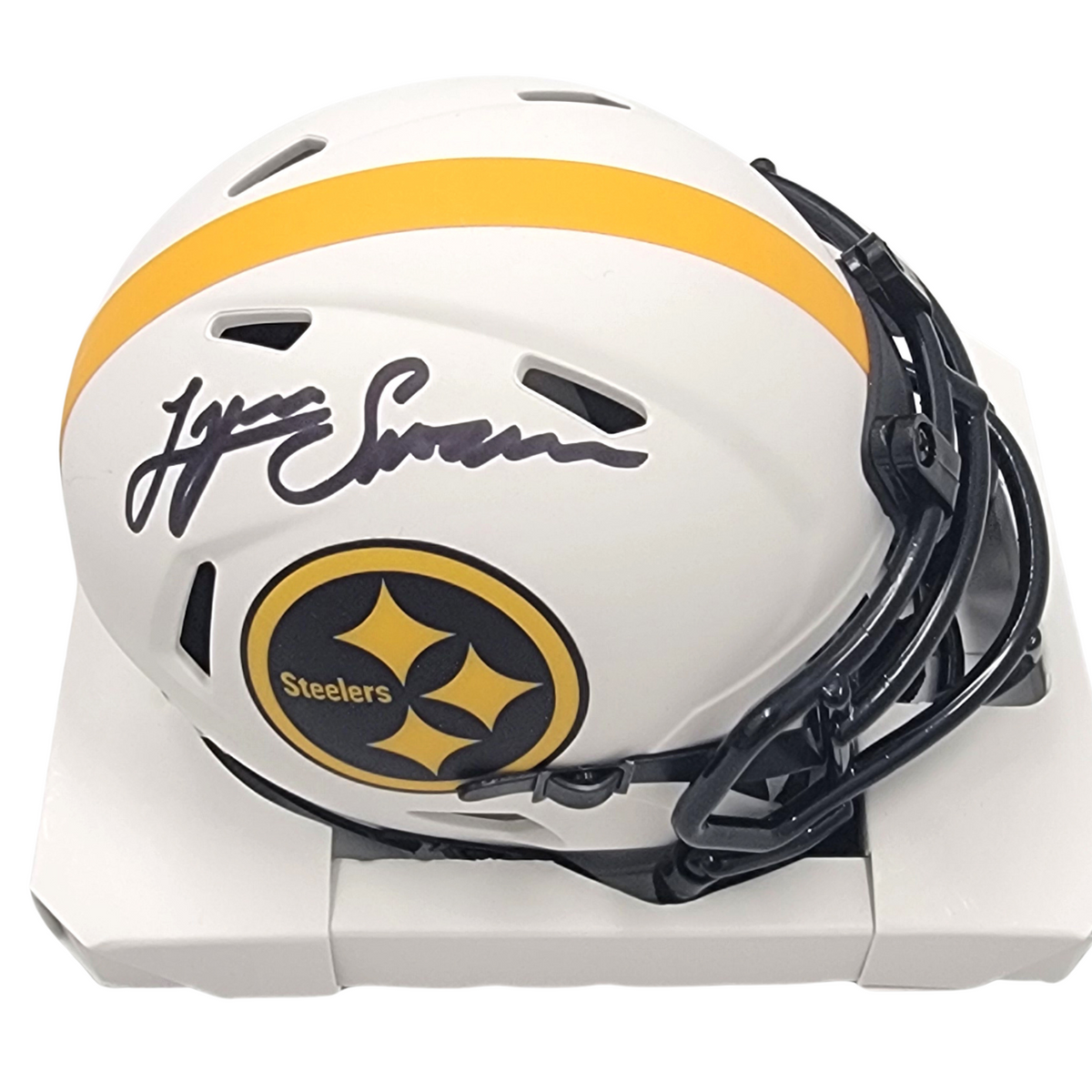 Lynn Swann Autographed Pittsburgh Steelers Lunar Eclipse Mini Helmet Beckett Witnessed