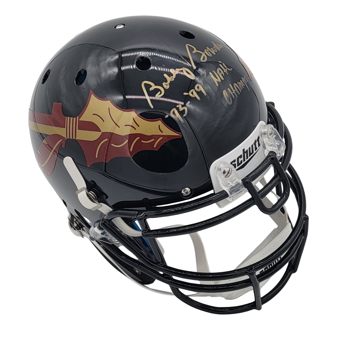 Bobby Bowden Autographed Florida State Seminoles Schutt Authentic Black Helmet W/Natl Champs Beckett Witness