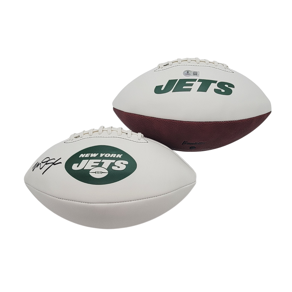 Mason Taylor Autographed New York Jets Logo Football Beckett Witnessed