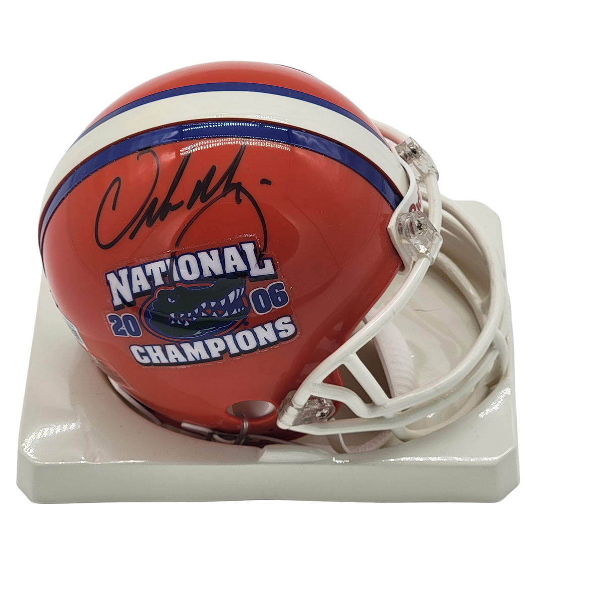 Urban Meyer Autographed Florida Gators 2006 National Champions Mini Helmet Beckett Authenticated