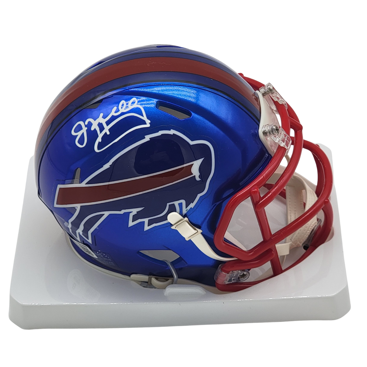 Jim Kelly Autographed Buffalo Bills Flash Mini Helmet Beckett Witnessed