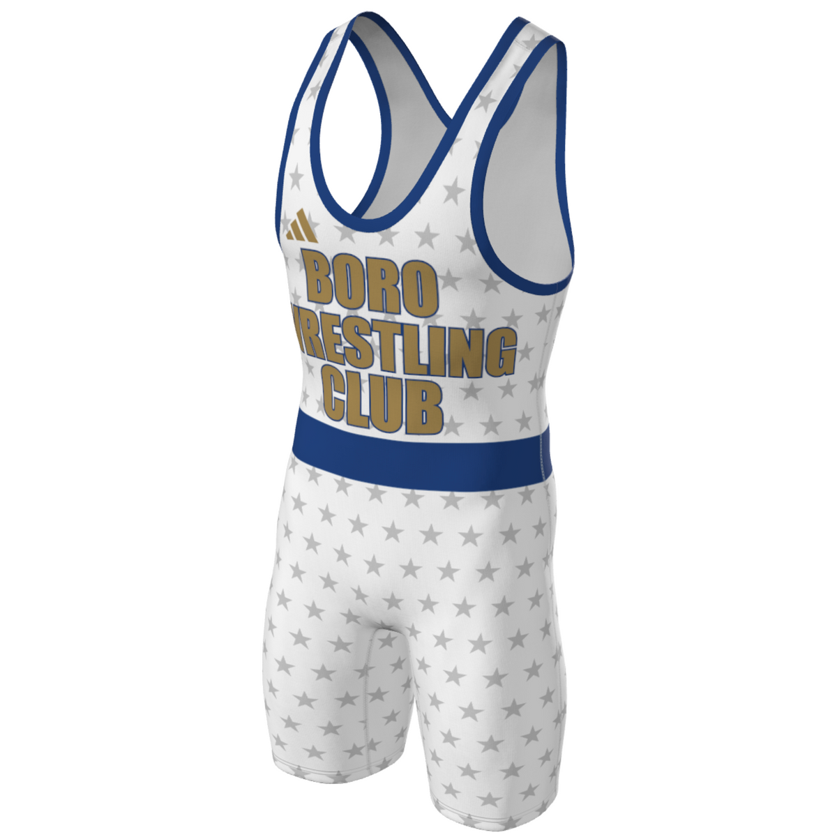 Boro Custom White Wrestling Singlet