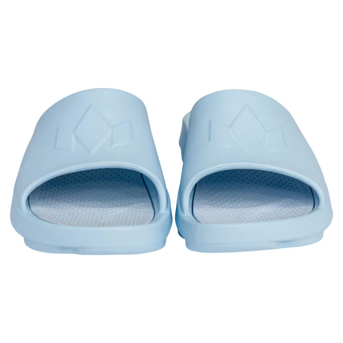 Slip-on recovery slide sandals with cushioned foam construction and open-toe design for comfort and post-activity wear.
