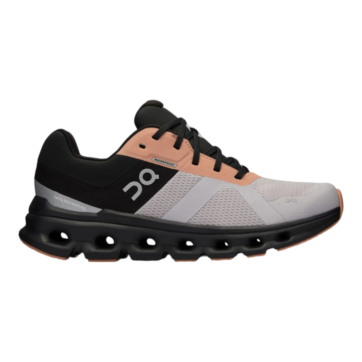 On Cloudrunner Waterproof Women's Running Shoes — Fade Black