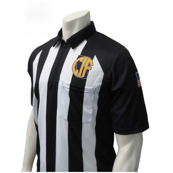 Smitty | USA-151CIF-CFOA | Body Flex Mesh Fabric Referee Short Sleeve Shirt Football Official Lacrosse USA Flag