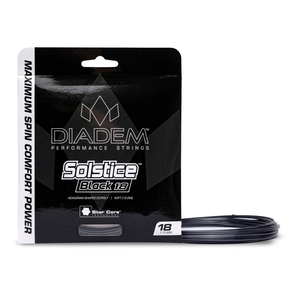 Diadem Solstice Power Black Tennis String Set