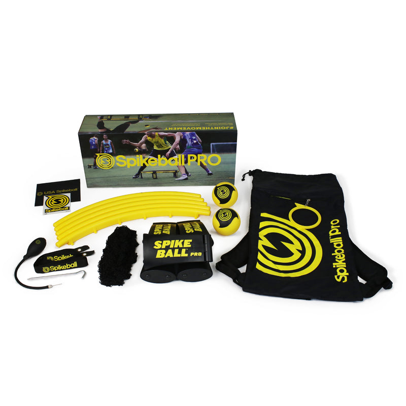 Spikeball Pro sports equipment set with packaging on a white background