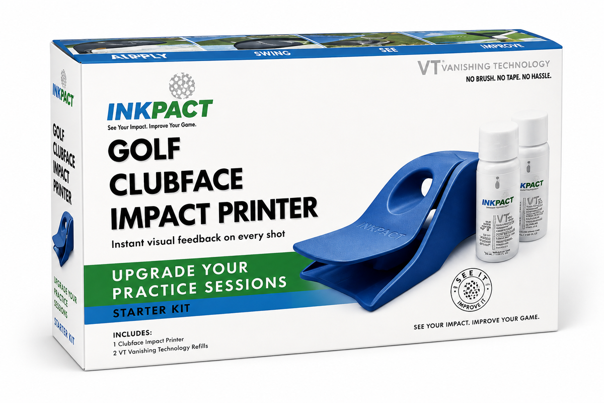 InkPact Clubface Printer – Golf Impact Feedback Starter Kit + 2 VT Sprays