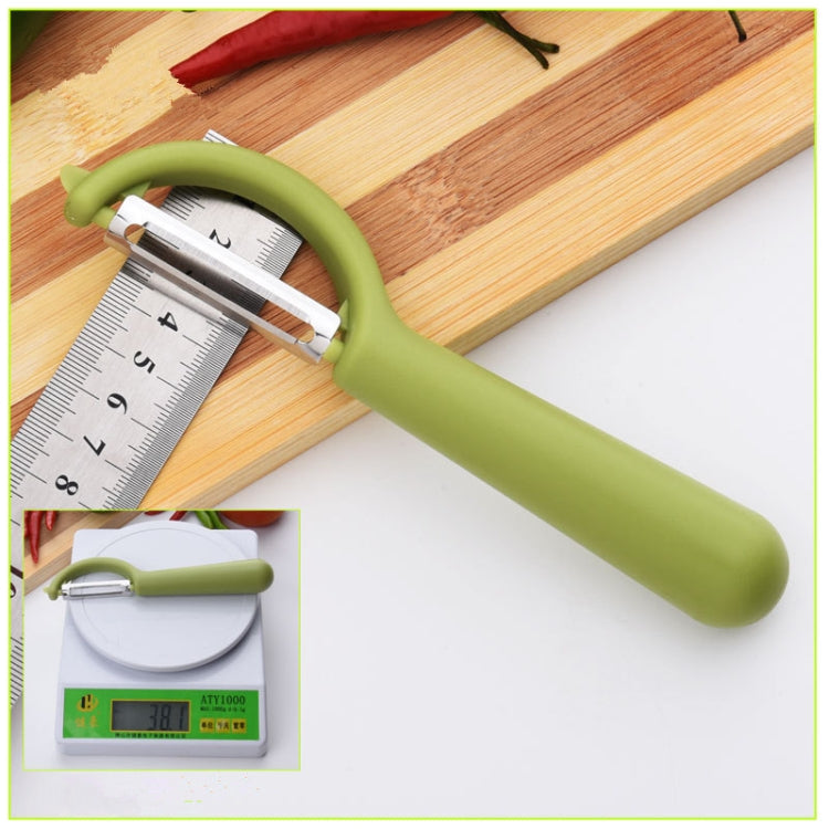 4个一卖 Stainless Steel Round Handle Peeler Sugar Cane Scraper Fruit Plane, 4 PCS Apple Peeler Knife (Dark Gery) - View 4