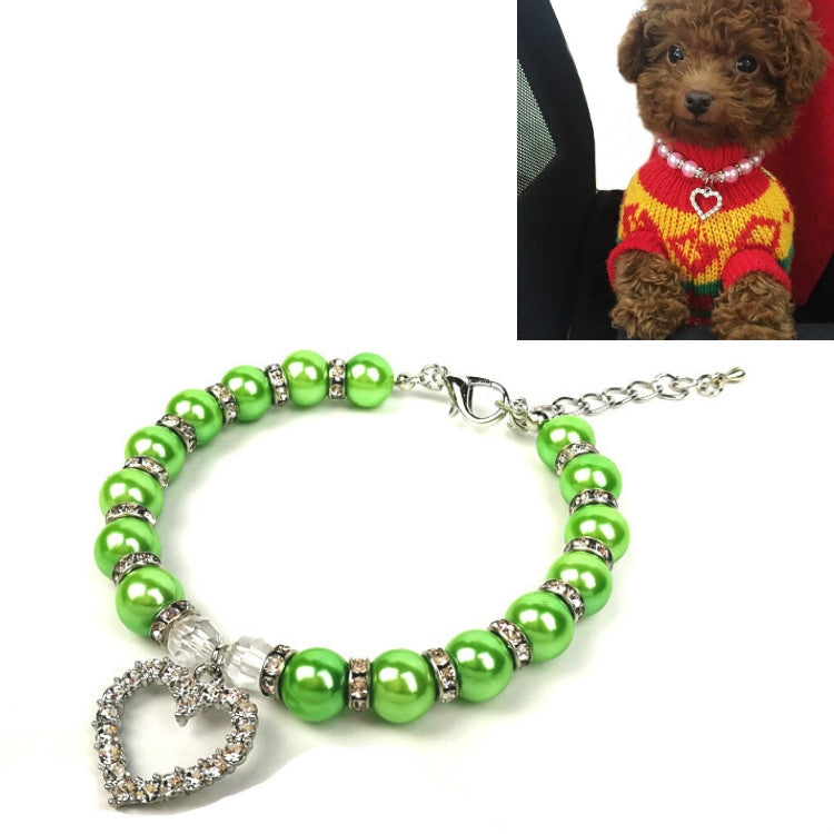 Pet Supplies Pearl Necklace Pet Collars Cat and Dog Accessories, S, M, L - View 3