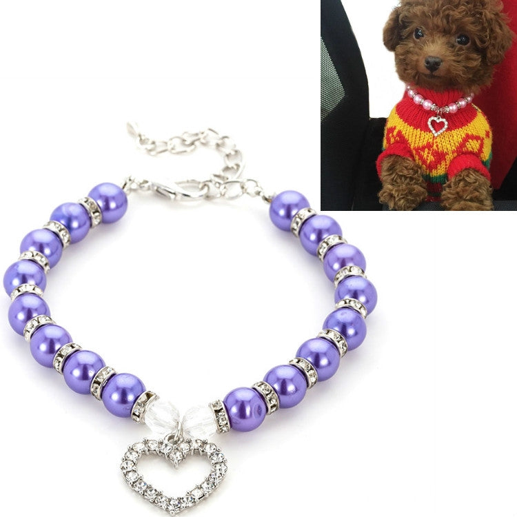 Pet Supplies Pearl Necklace Pet Collars Cat and Dog Accessories, S, M, L - View 12