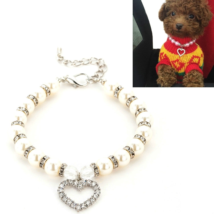 Pet Supplies Pearl Necklace Pet Collars Cat and Dog Accessories, S, M, L - View 13