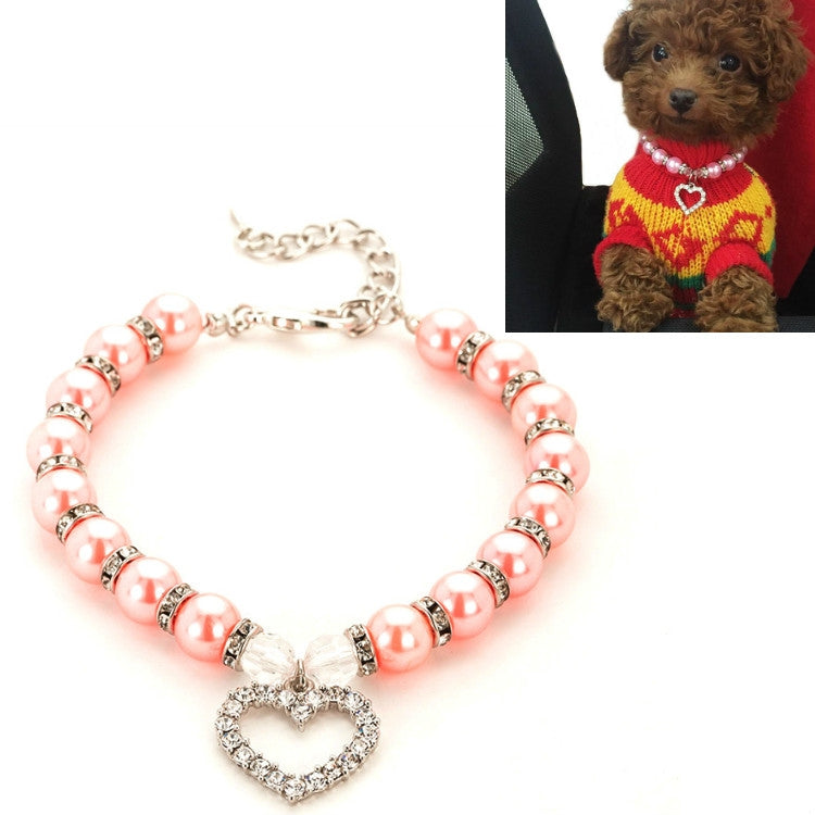 Pet Supplies Pearl Necklace Pet Collars Cat and Dog Accessories, S, M, L - View 14