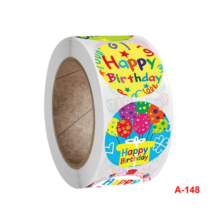 A-148 10 PCS Round Sticker Happy Birthday Label Holiday Gift Sealing Sticker, Size: 2.5cm / 1 inch, A-148 - View 2