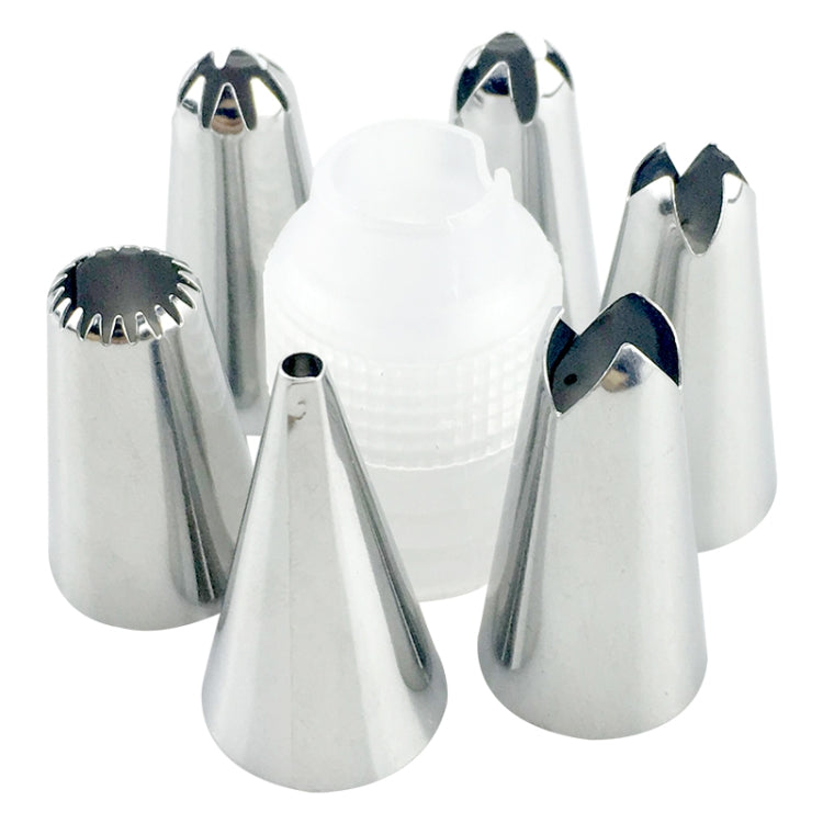 8 PCS/Set 6 Stainless Steel Nozzle Set DIY Cake Decorating Tools Silicone with EVA Cream Pastry Bag, 8 PCS/Set - View 5