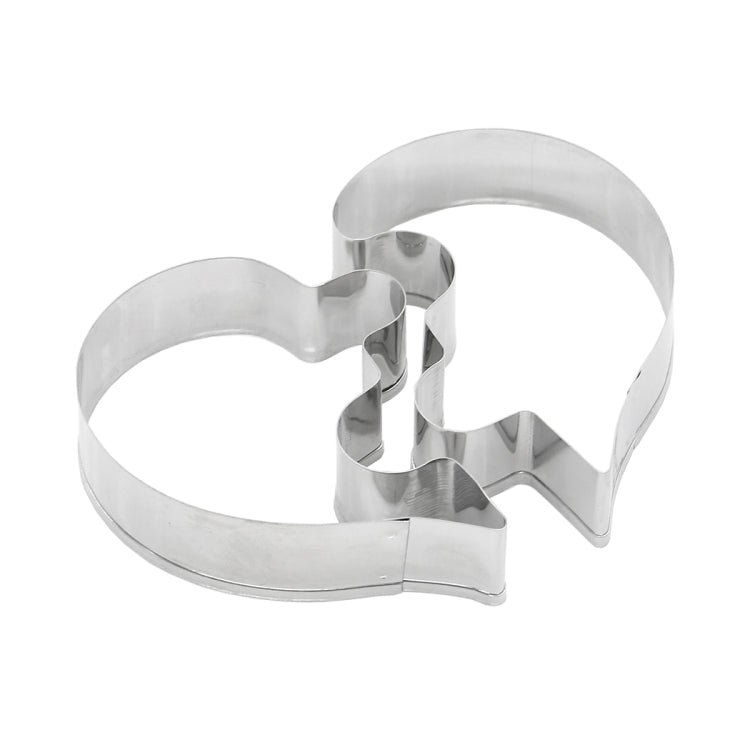 Left Heart+Right Heart Love Puzzle Biscuit Mold, Heart Shape - View 3